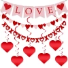 Wholesale and retail of LOVE Flag XO heart-shaped spiral Pendant Set for Valentine's Day proposal and wedding decoration 2025 Item Picture